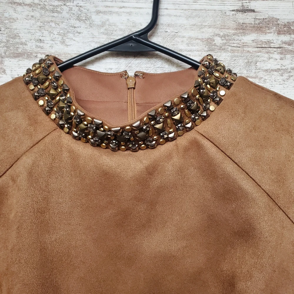 Vince Camuto Brown Studded Women's Dress - Picture 3 of 4